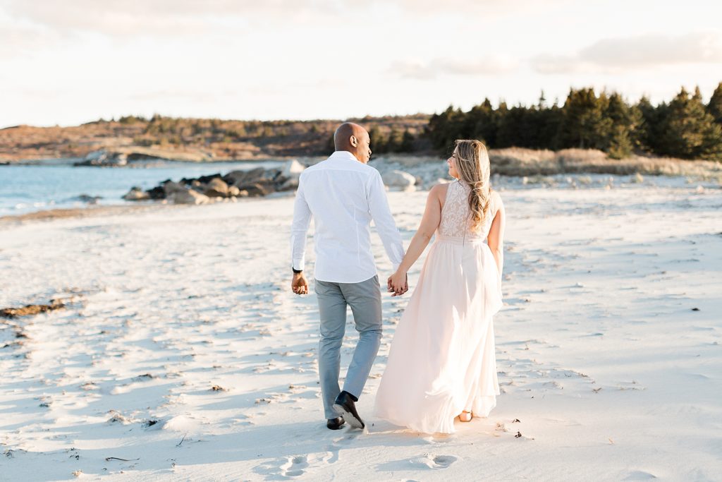 Spring Beach Engagement Photos at Crystal Crescent