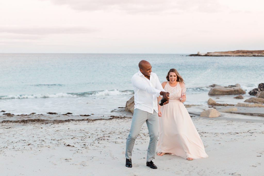 Spring Beach Engagement Photos at Crystal Crescent