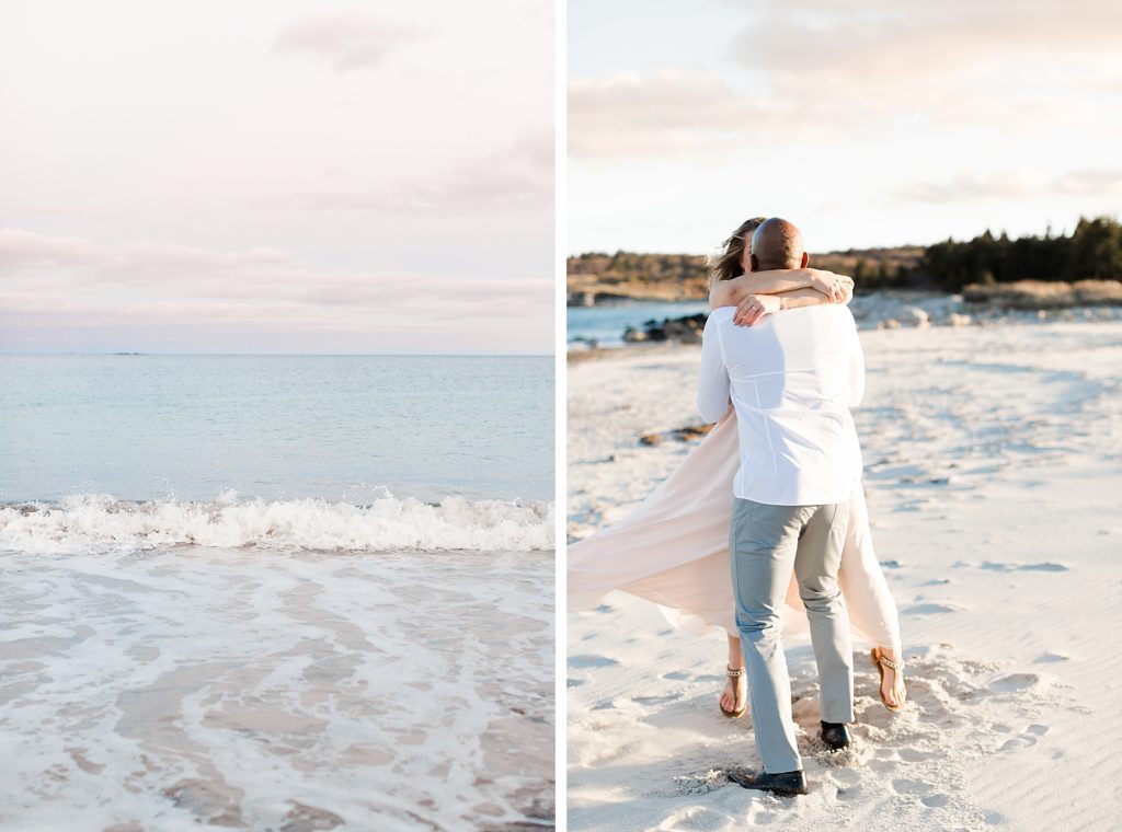 Spring Beach Engagement Photos at Crystal Crescent