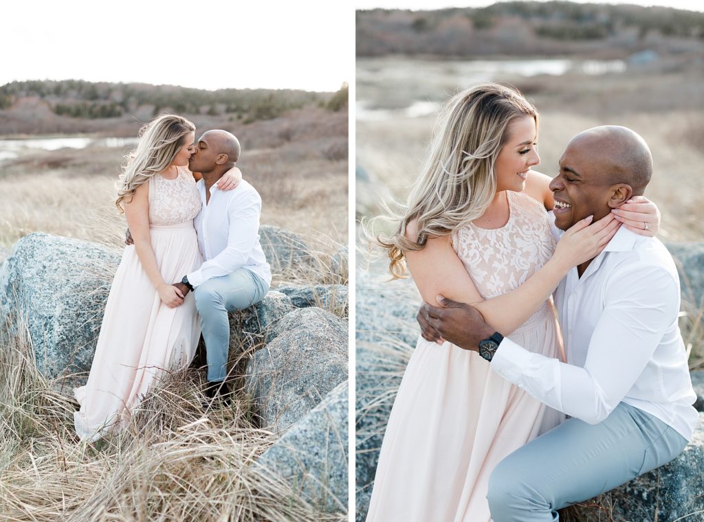 Spring Beach Engagement Photos at Crystal Crescent