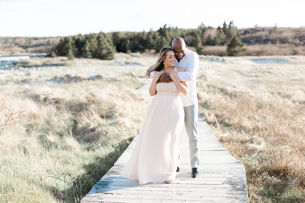 Spring Beach Engagement Photos at Crystal Crescent