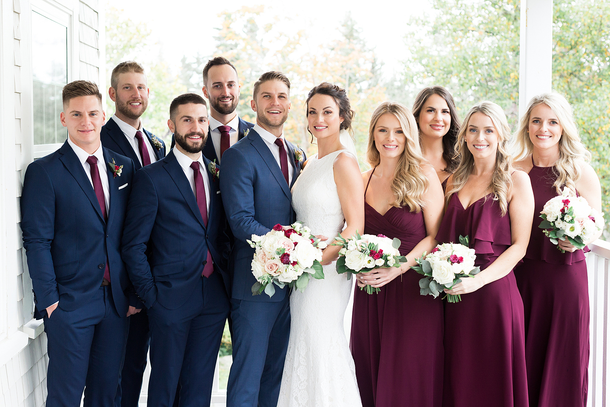 Burgundy Fall Wedding at Oceanstone Seaside Resort