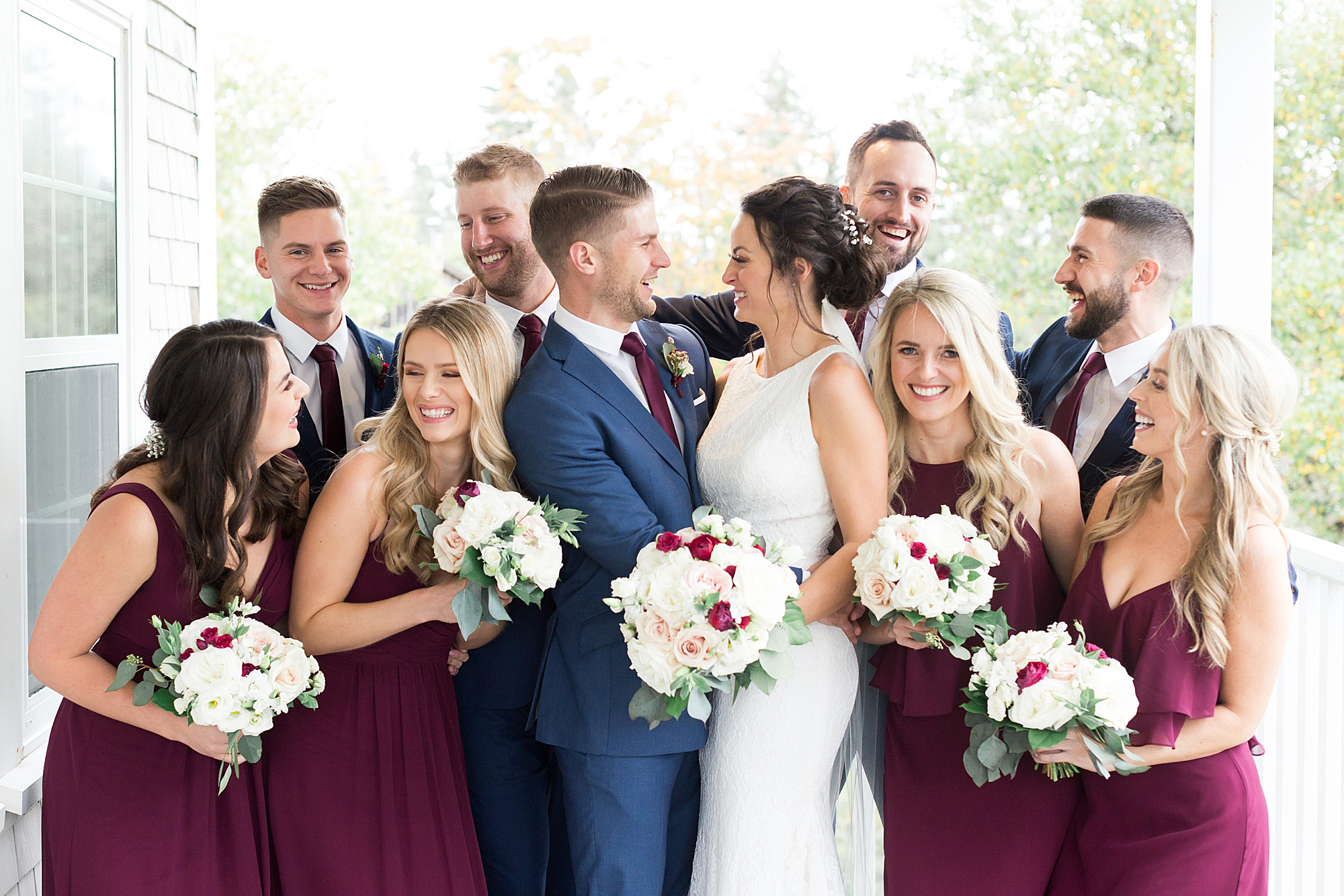 Burgundy Fall Wedding at Oceanstone Seaside Resort