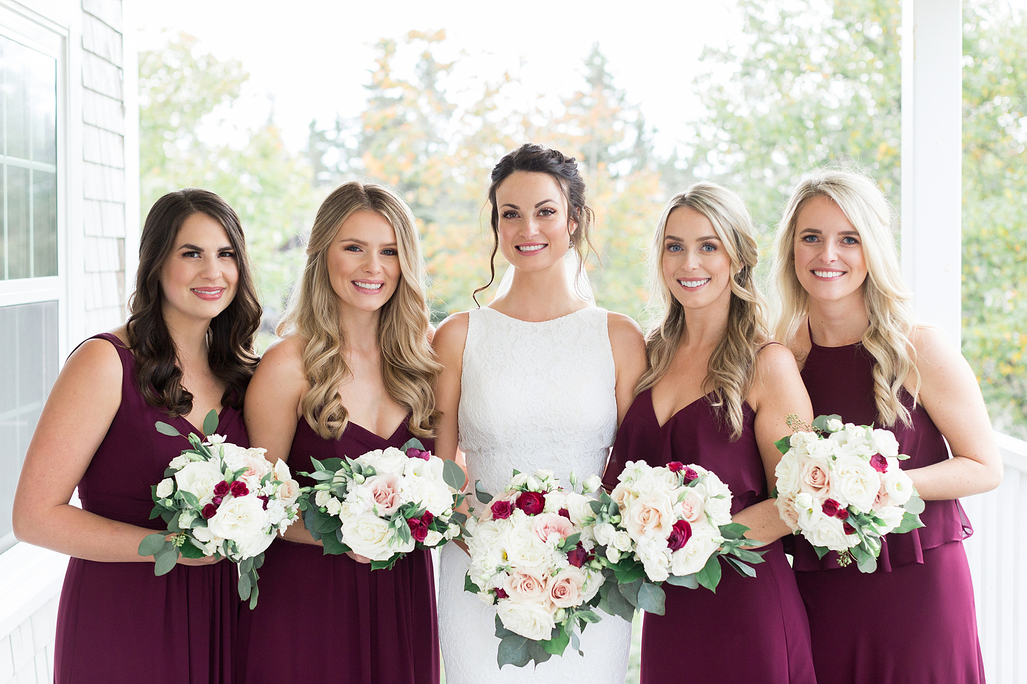 Burgundy Fall Wedding at Oceanstone Seaside Resort