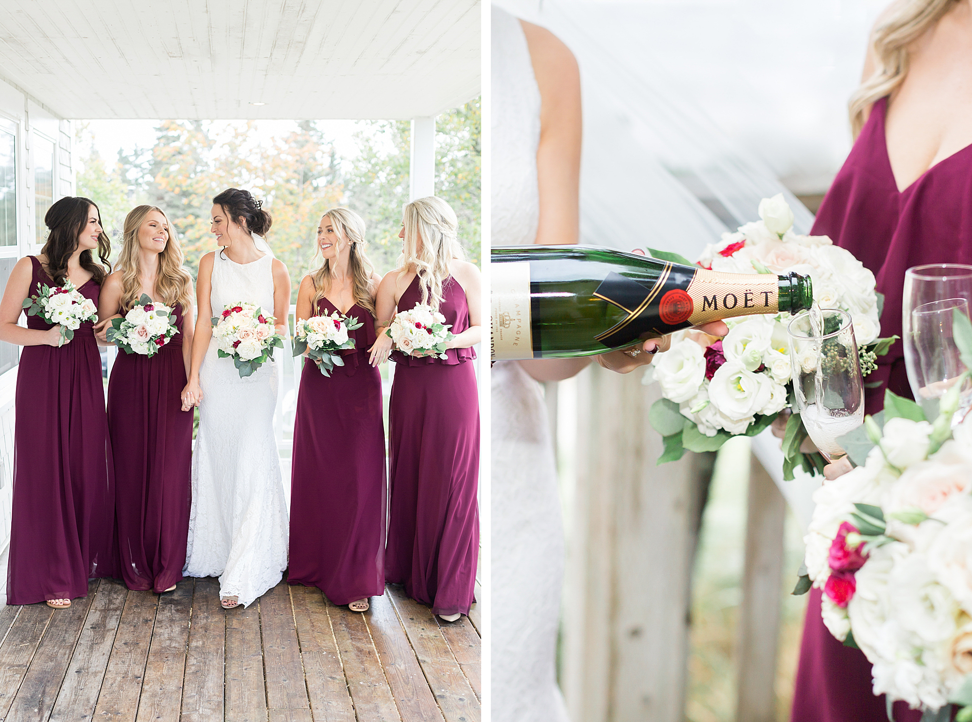 Burgundy Fall Wedding at Oceanstone Seaside Resort