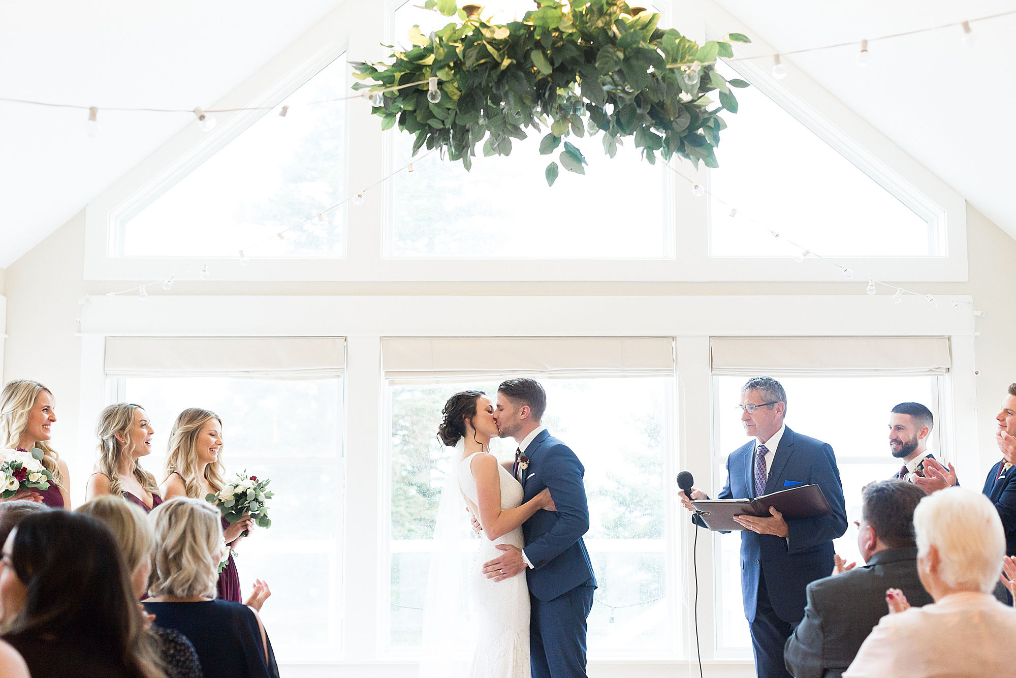 Burgundy Fall Wedding at Oceanstone Seaside Resort